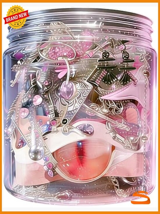 Other - 30-Piece Mystery Jewelry Jar Y2K Punk Lightweight Petite Set Gift